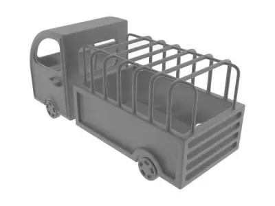 Mini Truck Low-poly 3D model