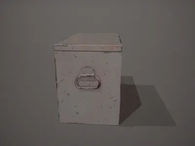 Grey Tool Chest Low-poly 3D model