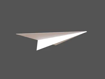 Paper Plane v5 001 Low-poly 3D model