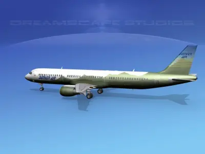 Airbus A321 Denver Air 3D model