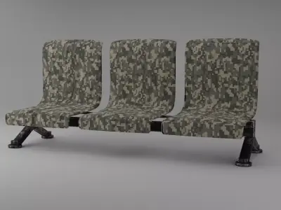 Old Military Bench 4K Free Free low-poly 3D model