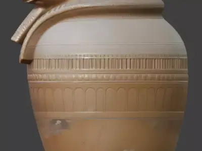 Ancient Egyptian Canopic Jar Asset 3D model