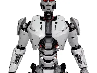 Damaged Robot Torso 3D Model 3D model
