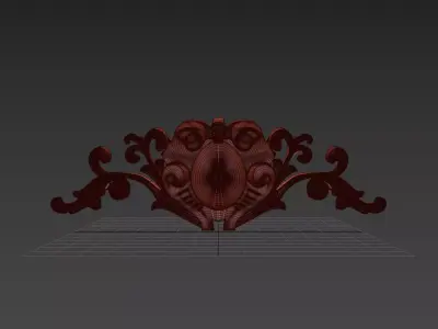 Classical Stone Carving 03 Low-poly 3D model