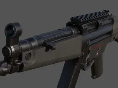 MP 5 Game Ready two guns Free low-poly 3D model