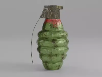 Grenade 3D Model - Low Poly Low-poly 3D model