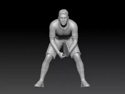 tennis player boy 2 3D print model