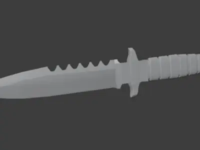 Knife the Black Raven Low-poly 3D model