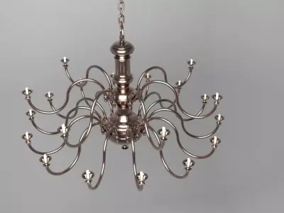 Antique Chandelier Low-poly 3D model purchase
