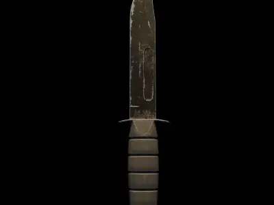 Ka-Bar Combat Knife Free low-poly 3D model