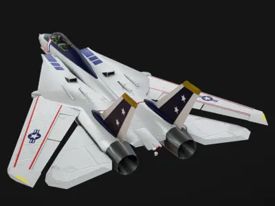 F-14 Jet Low-poly 3D model