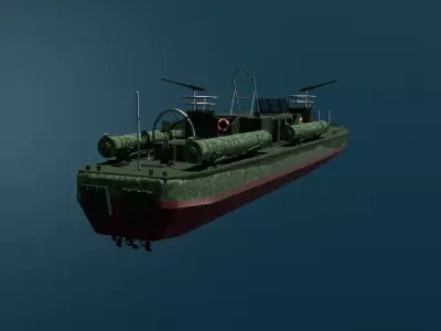 Torpedo boat Elko-80 PT-117 3D model