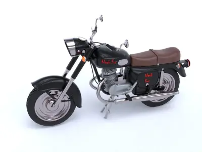 motorbike Black Fox Free 3D model