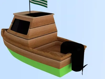 Azad Kashmir Fishing Boat 3D model