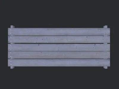 Wood Rack Low-poly 3D model