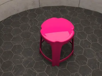 The Plastic Stool Free 3D model