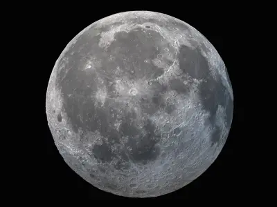 Earth Moon HighPoly 3D model