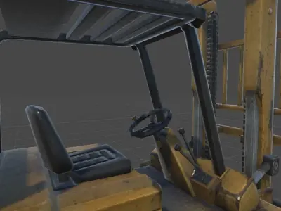 forklift Low-poly 3D model by iammaya