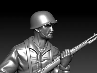 Relief Soilder 3d Pendant  3D print model
