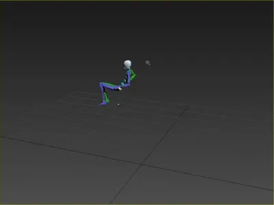 wheelchair person in motion 3D model