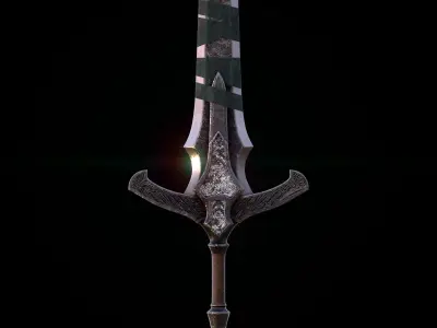 Medieval Magic Sword Holy Moonlight Sword from Bloodborne 3D model
