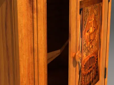 Inlaid french console Free 3D model