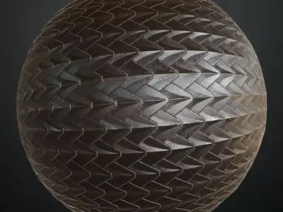 Metal Herringbone Pattern PBR Seamless Texture