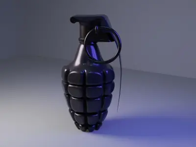  Hand grenade  rendering 3D model Free low-poly 3D model