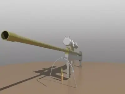 sniper 50bmg Low-poly 3D model