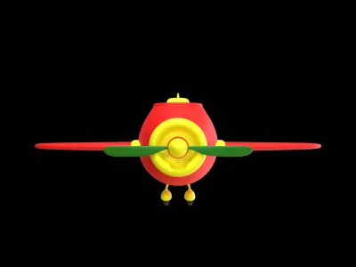 Plane  Low Poly 3D Model 3D model