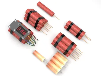 Dynamites Set 3D model