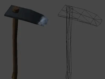 Simple farm tools1 Low-poly 3D model