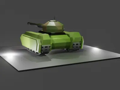 Tank for test on unity or blender  Free low-poly 3D model