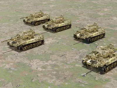 tiger 3d model Low-poly 3D model