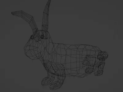 rabbit lowpoly Low-poly 3D model