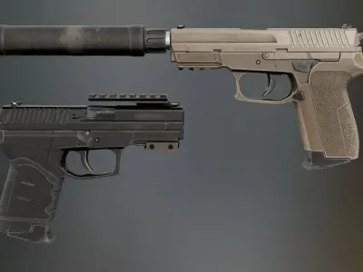 Sig Sauer SP2022 Low-poly 3D model