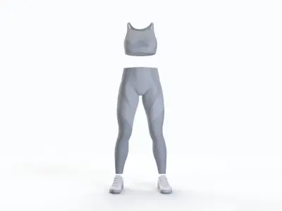Workout Clothing for Female 3D model