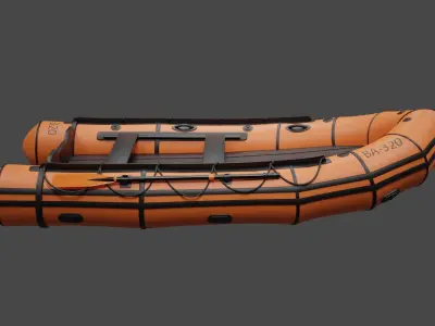 Inflatable Boat - Lifeboat 3D model