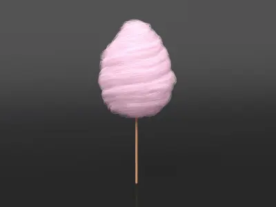 Pink Cotton Candy 3D model