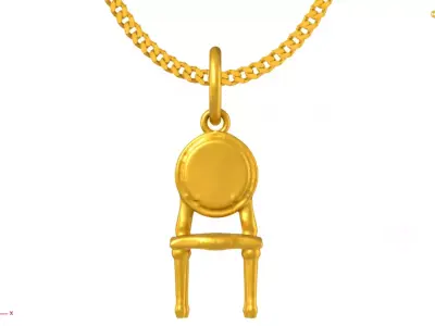 Chair pendant charms - one inch pendant 3D print model purchase