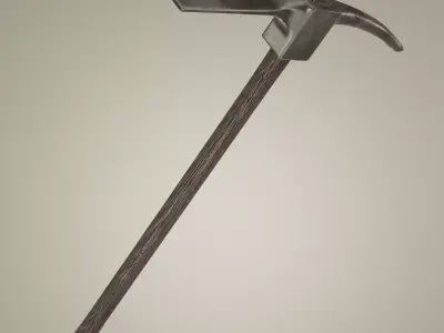 Realistic Pickaxe 3D model