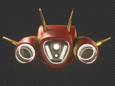 Hover spaceship Low-poly 3D model