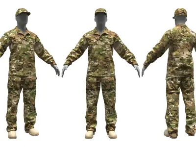  VKPO 3 Russian Army Combat Uniform - Marvelous Designer 3D model