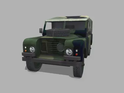 Land Rover 1980 Low-poly 3D model