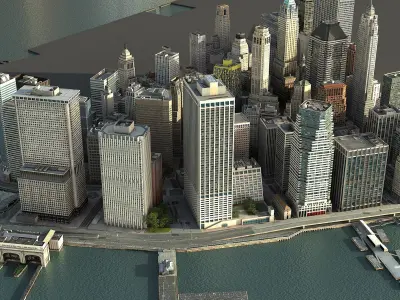 Manhattan Lower Part02 Low Poly 3D model