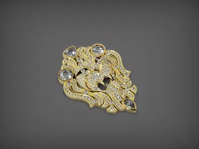 lion leon pendant 3D print model