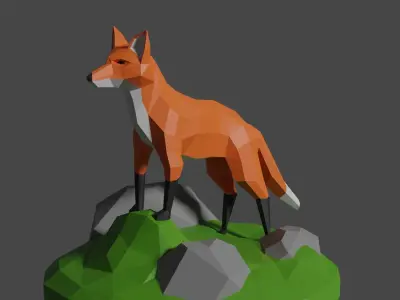 Low Poly Fox Free 3D model