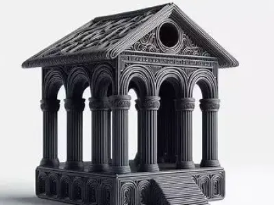 3D Roman House Architecture Model 3D print model