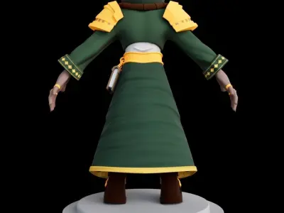 3D Old Man Gaming  Character Low-poly 3D model
