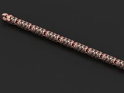 8mm Top Selling chain with triangle patterns antique 3D print model